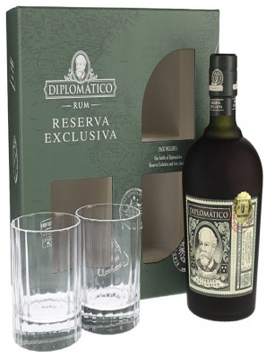 Diplomatico Reserva Exclusiva Rum 0,70L 40% Geschenkset inkl. 2 Gläser