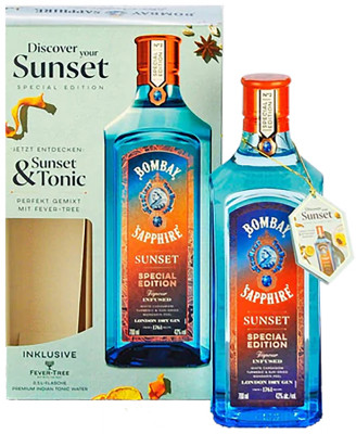 Bombay Sapphire Sunset Gin & Tonic 0,70 40% Geschenkpackung