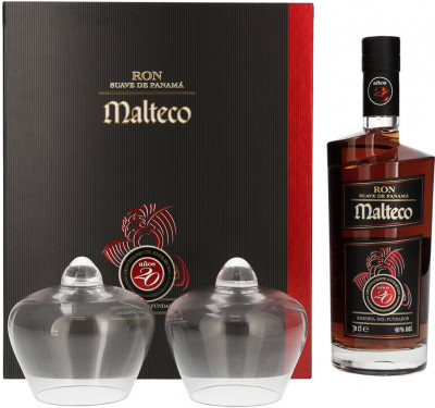 Malteco Ron 20yo 0,7L 40% in Geschenkbox mit 2 Gläsern
