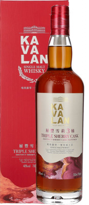 Kavalan Triple Sherry Cask Single Malt Whisky 0,70L 40% in Geschenkbox