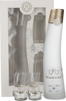 Mamont Vodka 0,70L 40% Geschernkpackung mit 2 Gläsern