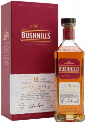Bushmills 16 Years Old TRIPLE DISTILLED Single Malt Whiskey 0,70L 40%