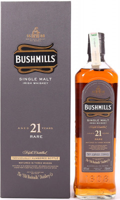 Bushmills 21yo RARE Single Malt Irish Whiskey 0,70L 40%