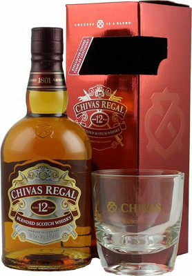 Chivas Regal 12yo Blended Scotch Whisky 0,70L 40% Geschenkbox mit Glas
