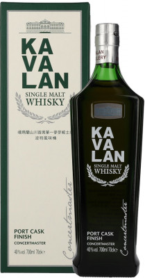 Kavalan Concertmaster Port Cask Finish Single Malt Whisky 0,70L 40% in Geschenkbox